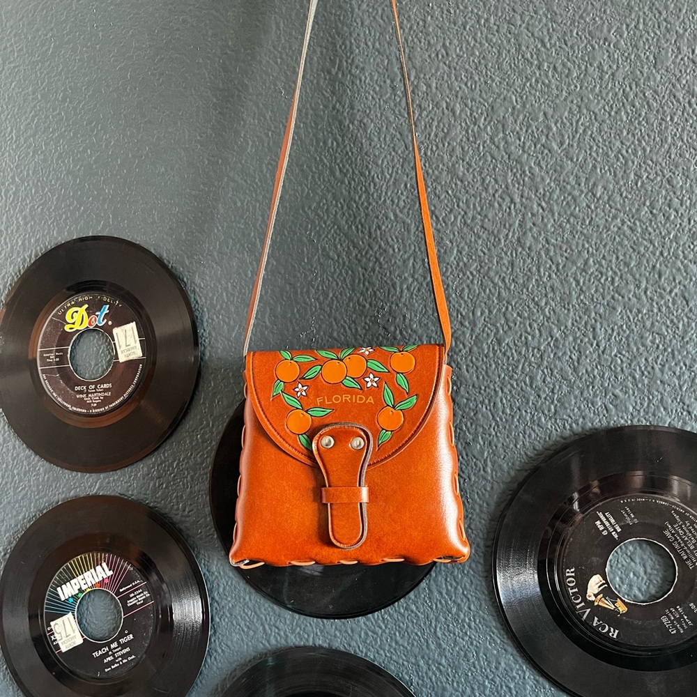 Leather Sunshine State Colorful Florida Satchel